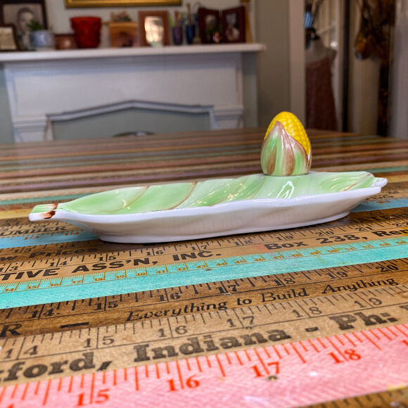 VINTAGE Norleans Individual Corn Cob Dish Server plate salt shaker Japan 2 Set - Picture 9 of 9